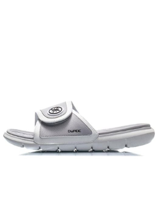 Li-ning White Lightweight Stylish Slippers for men