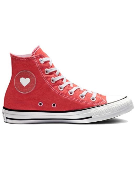 Converse Red Chuck Taylor All Star Sucker Love Denim High Top for men