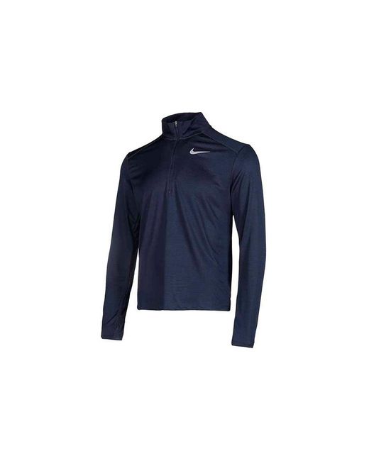 Nike Blue Pacer Dri-Fit Cardigan Running Sports Long Sleeves for men