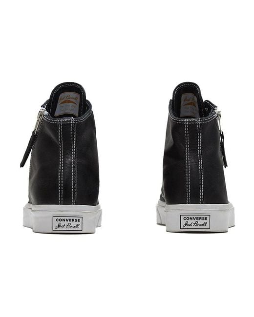 Converse Jack Purcell ブラック Converse Jack Purcell Zip in Black for Men | Lyst UK