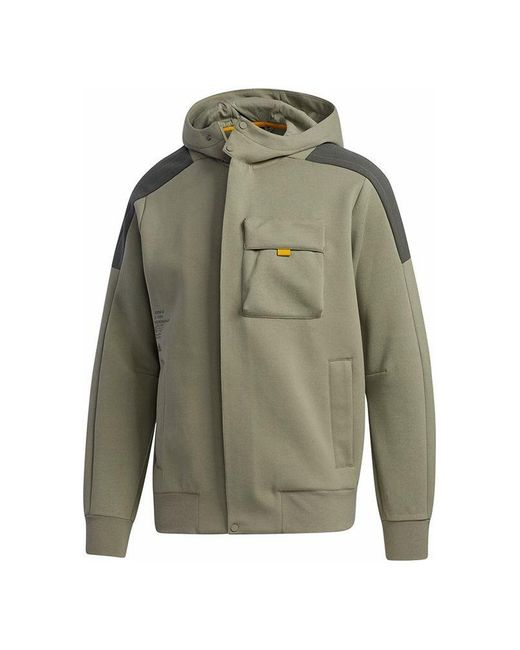 Adidas Green Th Htt Peach Hooded Casual Jacket for men