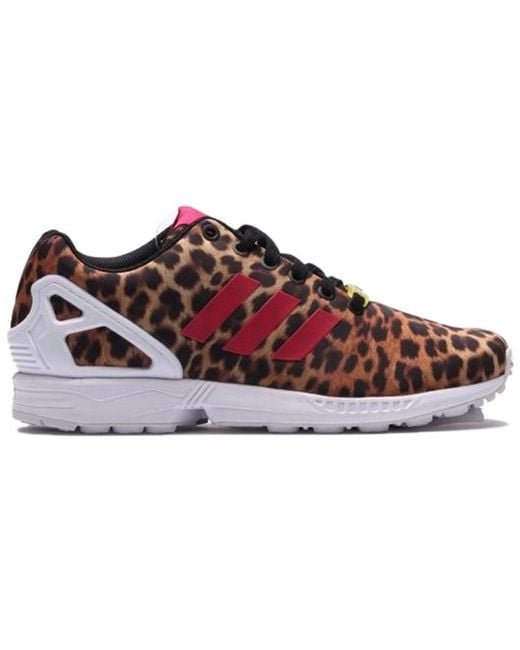 Adidas Red Zx Flux 'Leopard' for men