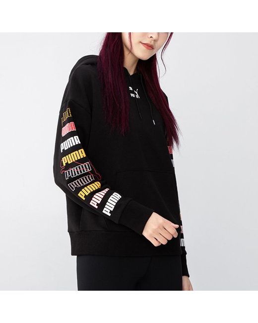 PUMA Black (Wmns) Classics Graphics Hoodie