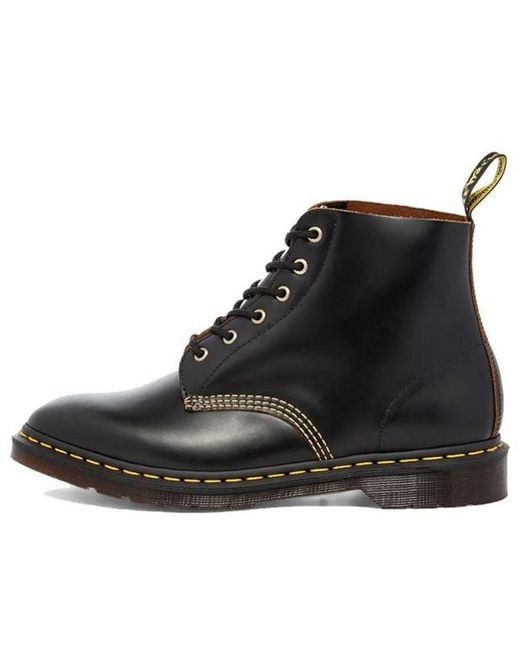 Dr. Martens Black Retro 6 Martin Boots Couple Style for men