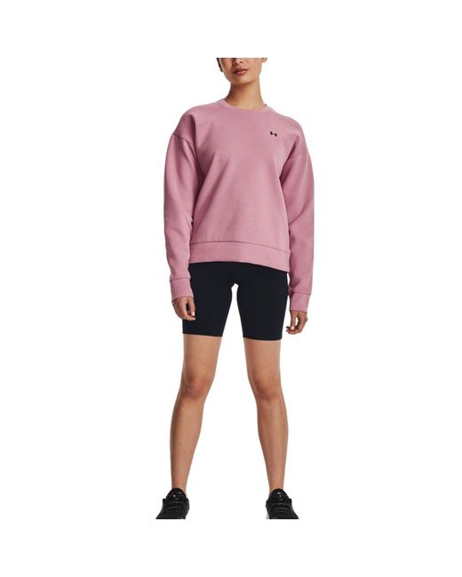 Under Armour Pink (Wmns) Unstoppable Fleece Crew Neck