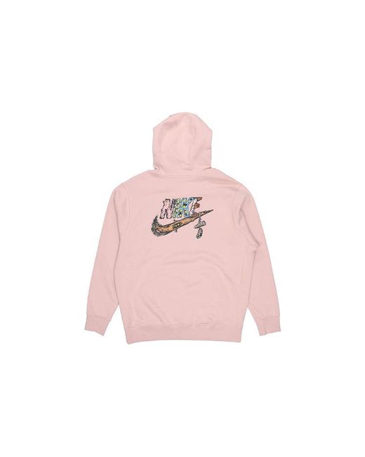 Nike Pink Alphabet Logo Pullover for men