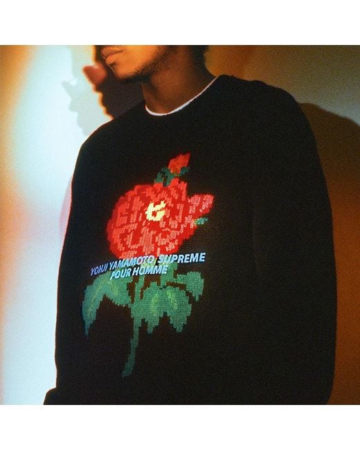 Supreme Fw20 Week 4 X Yohji Yamamoto Crossover Rose Flower Pattern