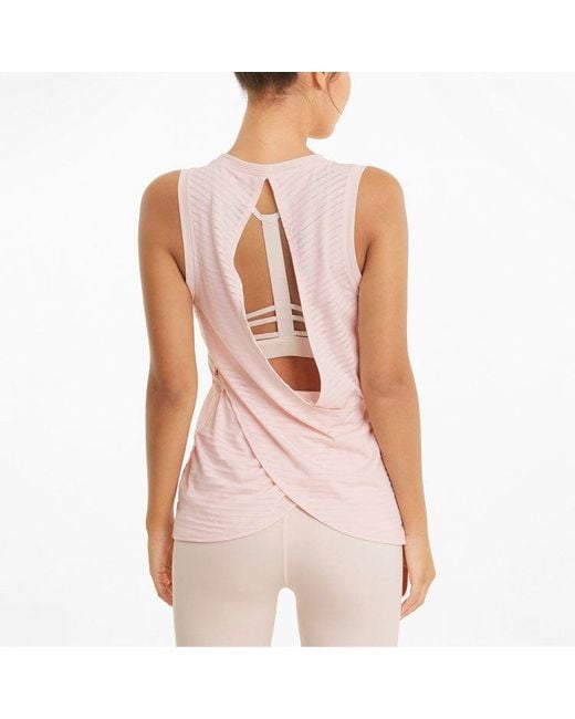 PUMA Pink (Wmns) Studio Burnout Training Tank Top