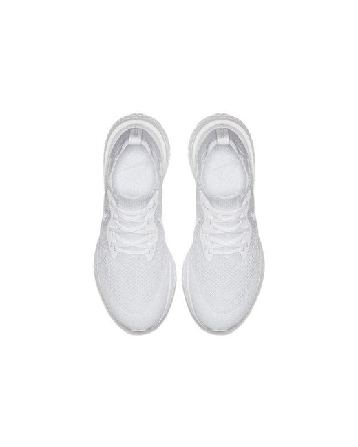 Nike White Epic React Flyknit Trainers