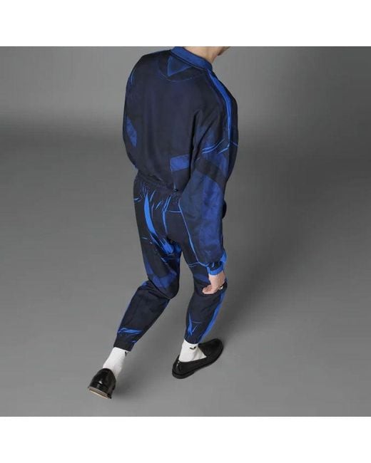 Adidas Blue Originals X Version Crossover Ss22 Casual Colorblock Splicing Logo Sports Pants for men