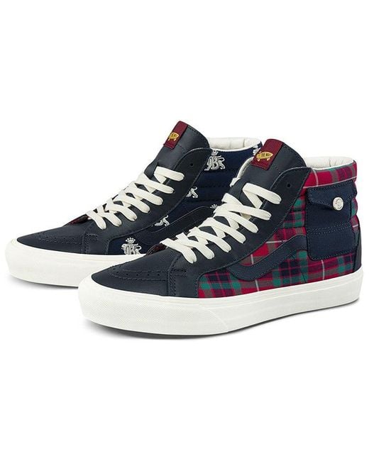 Vans Blue Baracuta X Sk8-Hi Pocket Vault Lx 'Tartan Plaid' for men