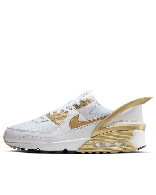 Nike White Air Max 90 Flyease 'Metallic' for men
