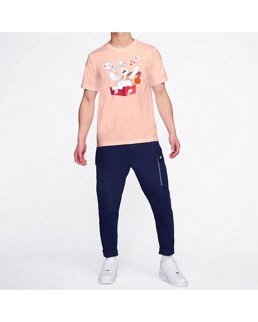Nike Pink As M Sportswear Nsw Tee Shoe Printing Short Sleeve Coral for men