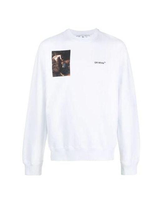 Off-White c/o Virgil Abloh White Caravaggio-Print Sweatshirt for men