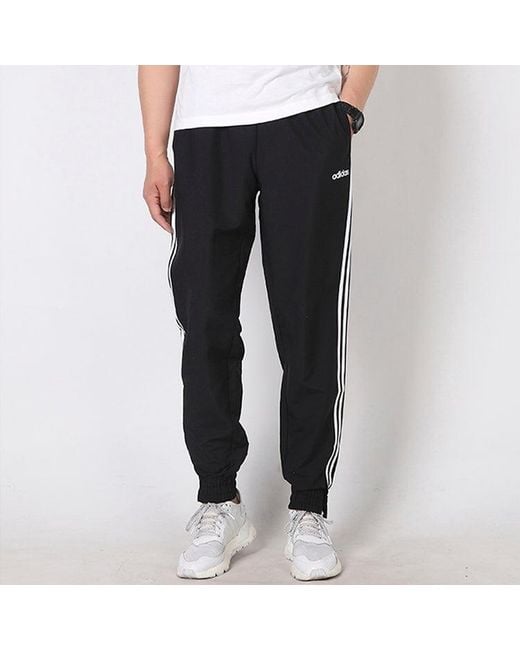 Adidas Black Knitted Sports Loose Long Pants for men
