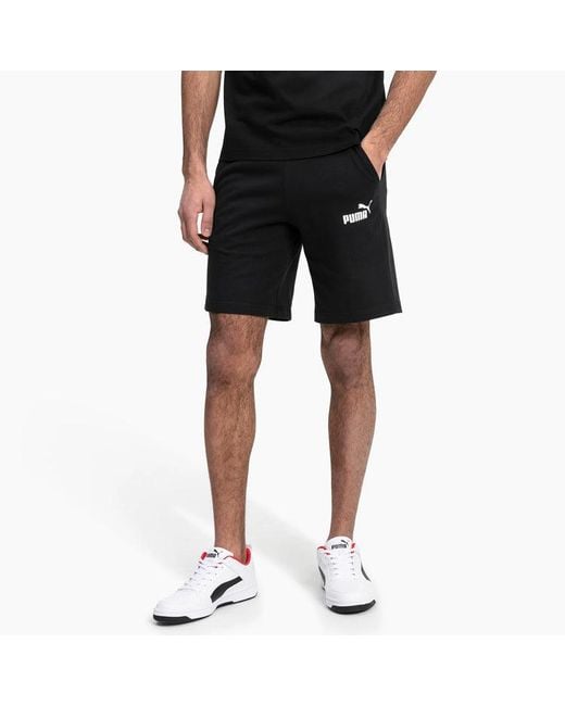 PUMA Black Essential Logo Shorts for men