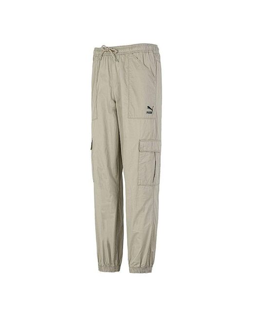 PUMA Natural Woven Cargo Bundle Feet Casual Long Pants Creamy for men