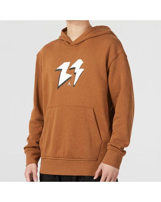 Nike Brown Flight Mvp Fleece Pullover Hoodie Asia Sizing 'Light British' for men