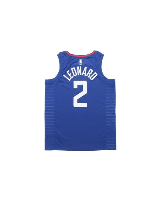 Nike Blue Nba Sports Basketball Jersey Sw Fan Edition Los Angeles Clippers Leonard 2 for men