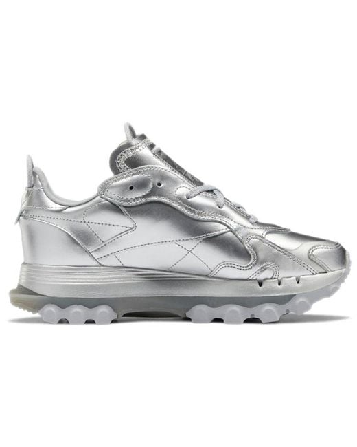 Reebok Gray (Wmns) Cardi B X Classic Leather Metallic Pewter'