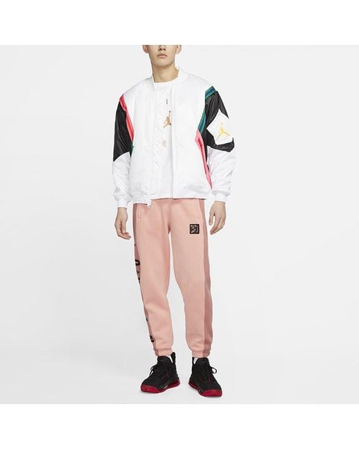 Nike Blue Wings Ma-1 Casual Sports Colorblock Stand Collar Jacket for men