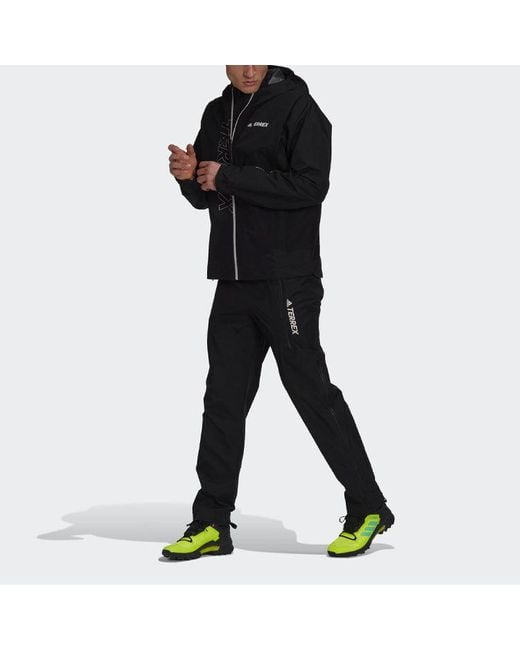 Adidas Black Terrex Gore-tex Paclite Rain Jacket for men