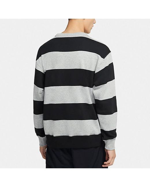 Nike Black Sb Skateboard Striped Skate Sports Crew-Neck for men