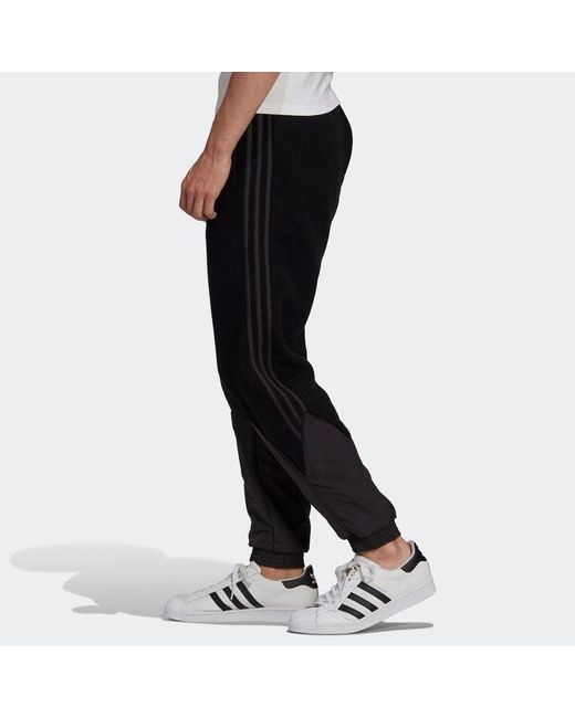 Adidas Black Originals Bg Trf Mix Tp Running Athletics Polar Fleece Bundle Feet Sports Pants for men