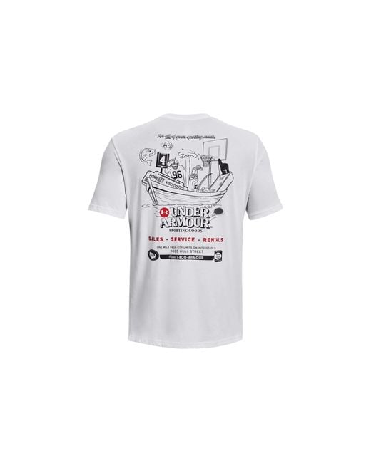 Under Armour White Training Graphics Tee for men