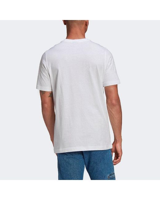 Adidas White Originals Adicolor Classics Trefoil Tee for men