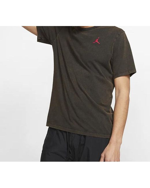 Nike Black Back Printing Flying Retro Short Sleeve Distress for men