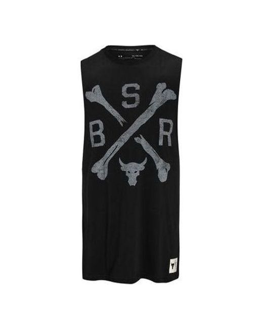 Under Armour Black Project Rock Bsr Tank Top for men