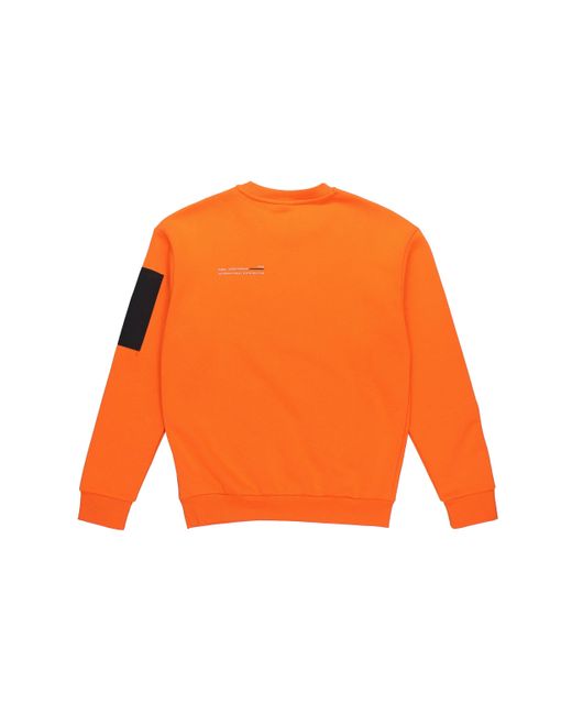 PUMA Orange Casual Loose Round Neck Pullover Flame for men