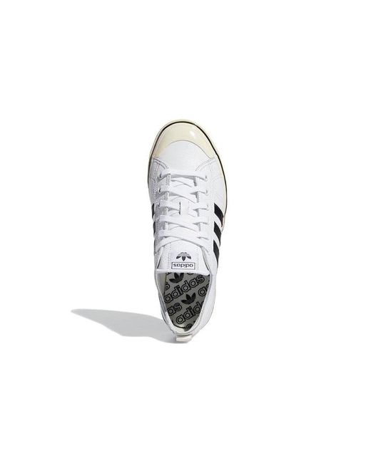 Adidas White Nizza Rf 74 Shoes 'Cloud Gum' for men