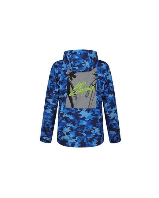 Adidas Blue Neo M Radio W Wb Camouflage Hooded Sports Jacket for men