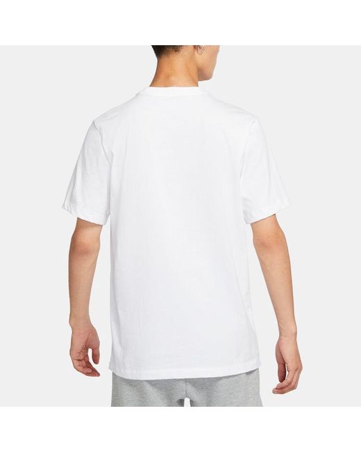 Nike White Sportswear Logo Printing Round Neck Short Sleeve for men