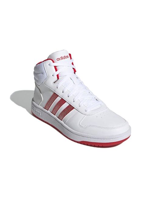 Adidas White (Wmns) Hoops 2.0 Mid