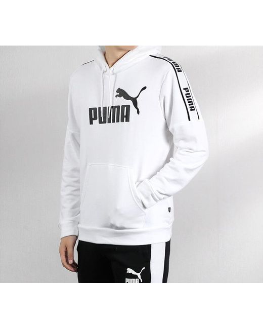 PUMA White Amplified Hoody Tr Basic Series for men