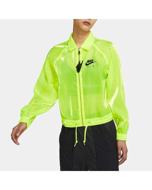 Nike Yellow Air Coach Jacket Fluorescence