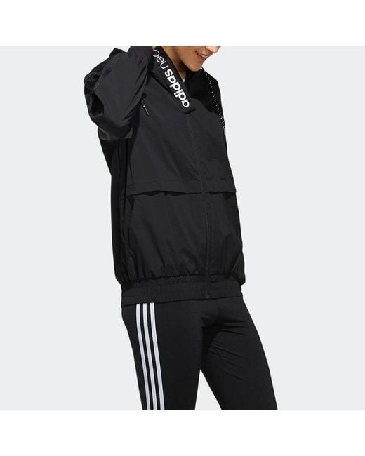 Adidas Blue (Wmns) Neo Hooded Sports Jacket