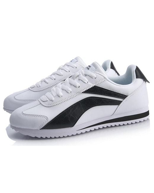 Li-ning White 3K Classic Retro Forrest Gump Athleisure Casual Sports Shoes for men