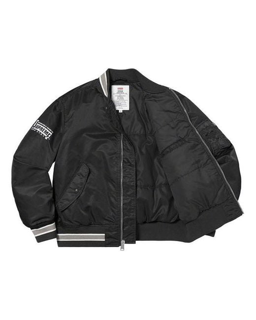 Supreme Black Second To None Ma-1 Jacket for men