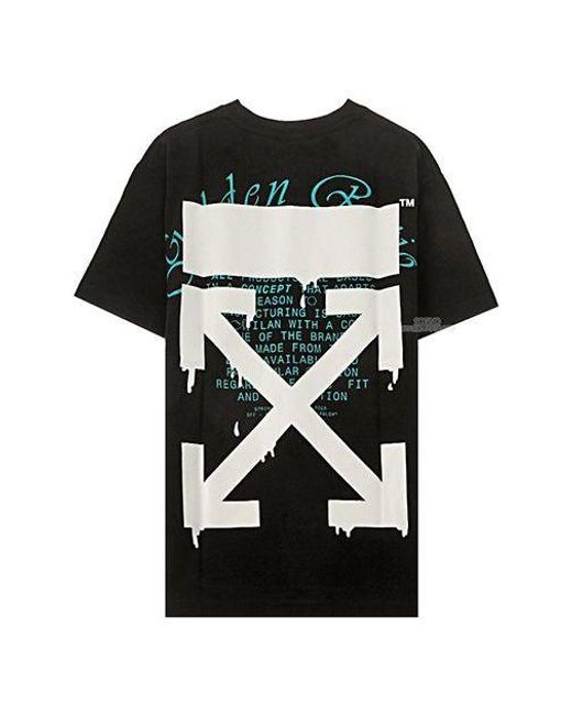 Off-White c/o Virgil Abloh Black Ss20 Dripping Arrows Loose Short-Sleeved for men