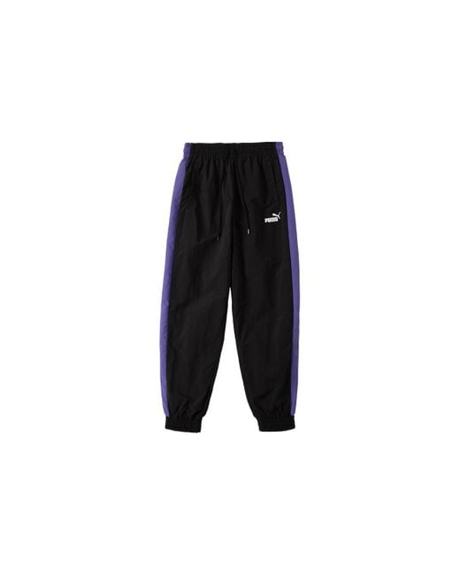 PUMA Black Panel Woven Pants for men
