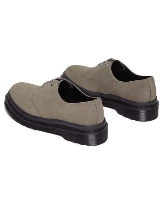 Dr. Martens Brown 1461 Waterproof Nubuck 3-Eye 'Nickel'