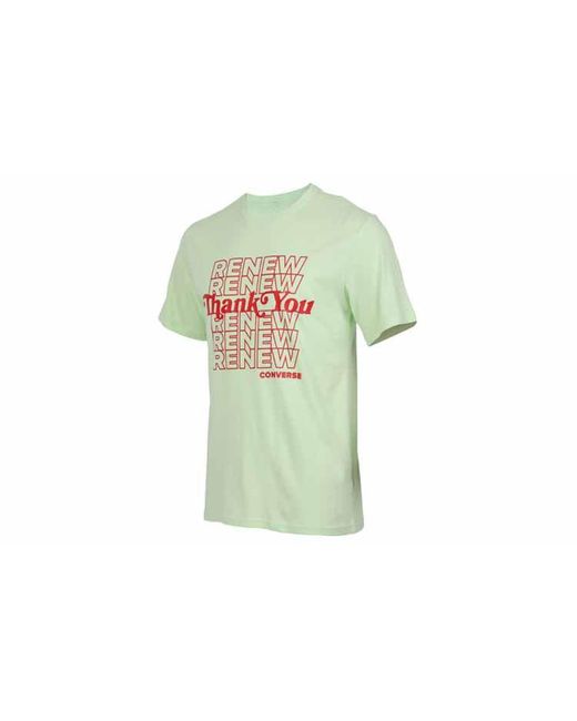 Converse Green Renew Alphabet Printing Short Sleeve for men