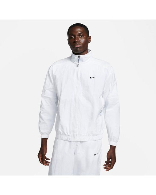 Nike White Sportswear Solo Swoosh Track Jacket for men