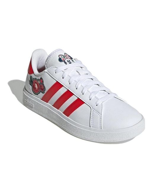 Adidas White (Wmns) X Disney Grand Court Base 2.0 Lifestyle Vivid'