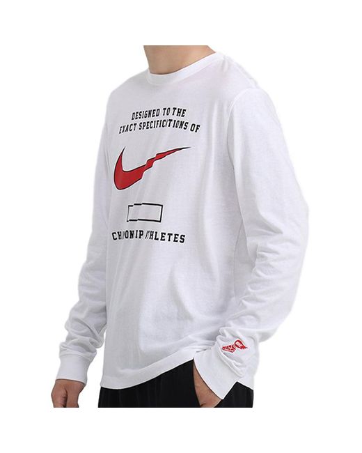 Nike White Sportswear Causual Sports Long Sleeve for men