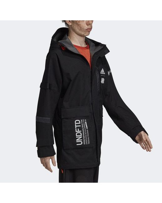 Adidas Black X Undefeated Crossover Gore-Tex Material Hooded Jacket Windbreaker for men